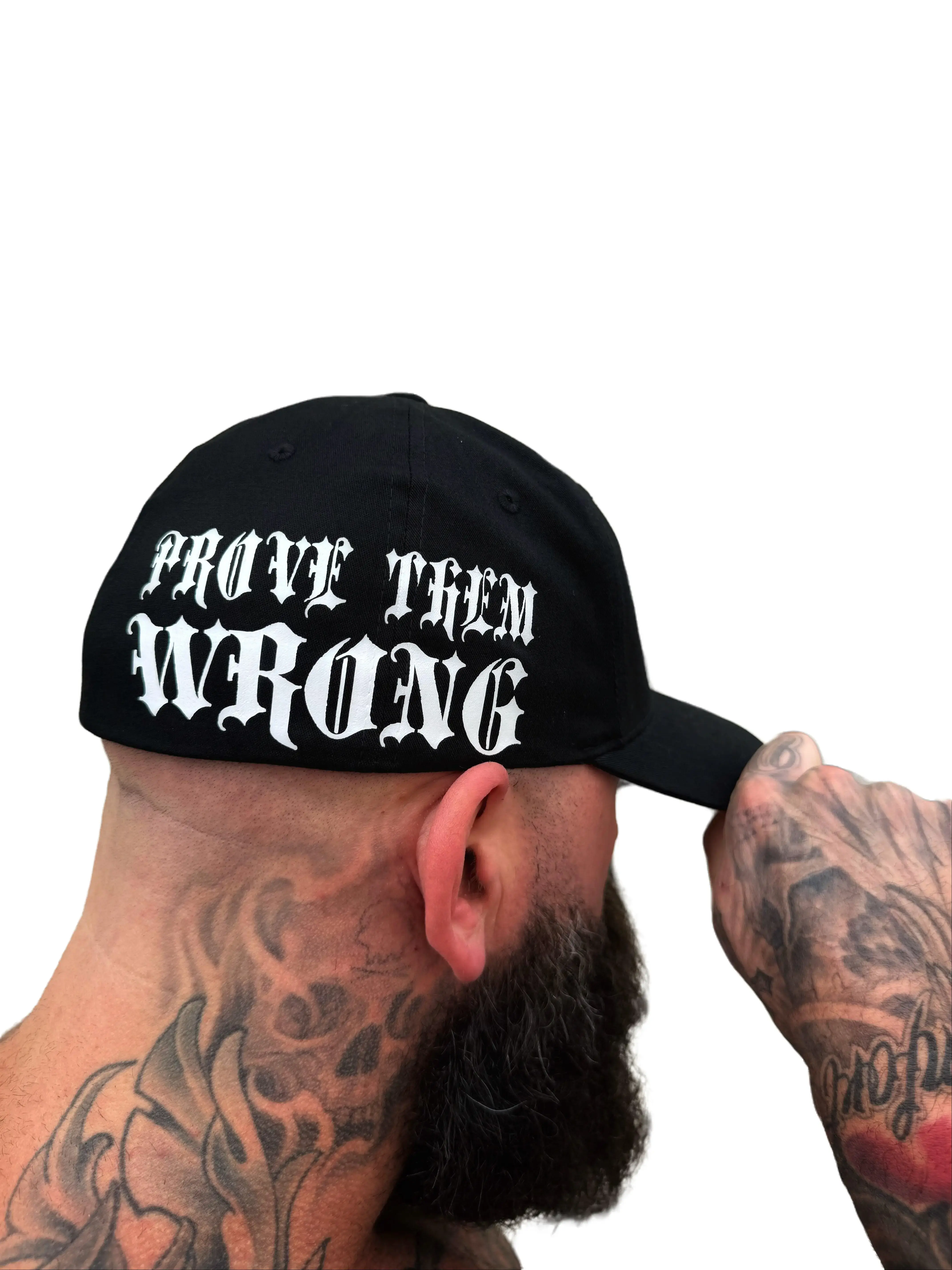 TheDriveClothing Prove Flexfit Cotton Side Style Hat – Y2K Streetwear Fitted Cap, TikTok Viral Biker Fashion, Grunge Skater Hat, Alt Goth Aesthetic, Urban Cowboy Gym Outfit, Casual Streetwear Style
