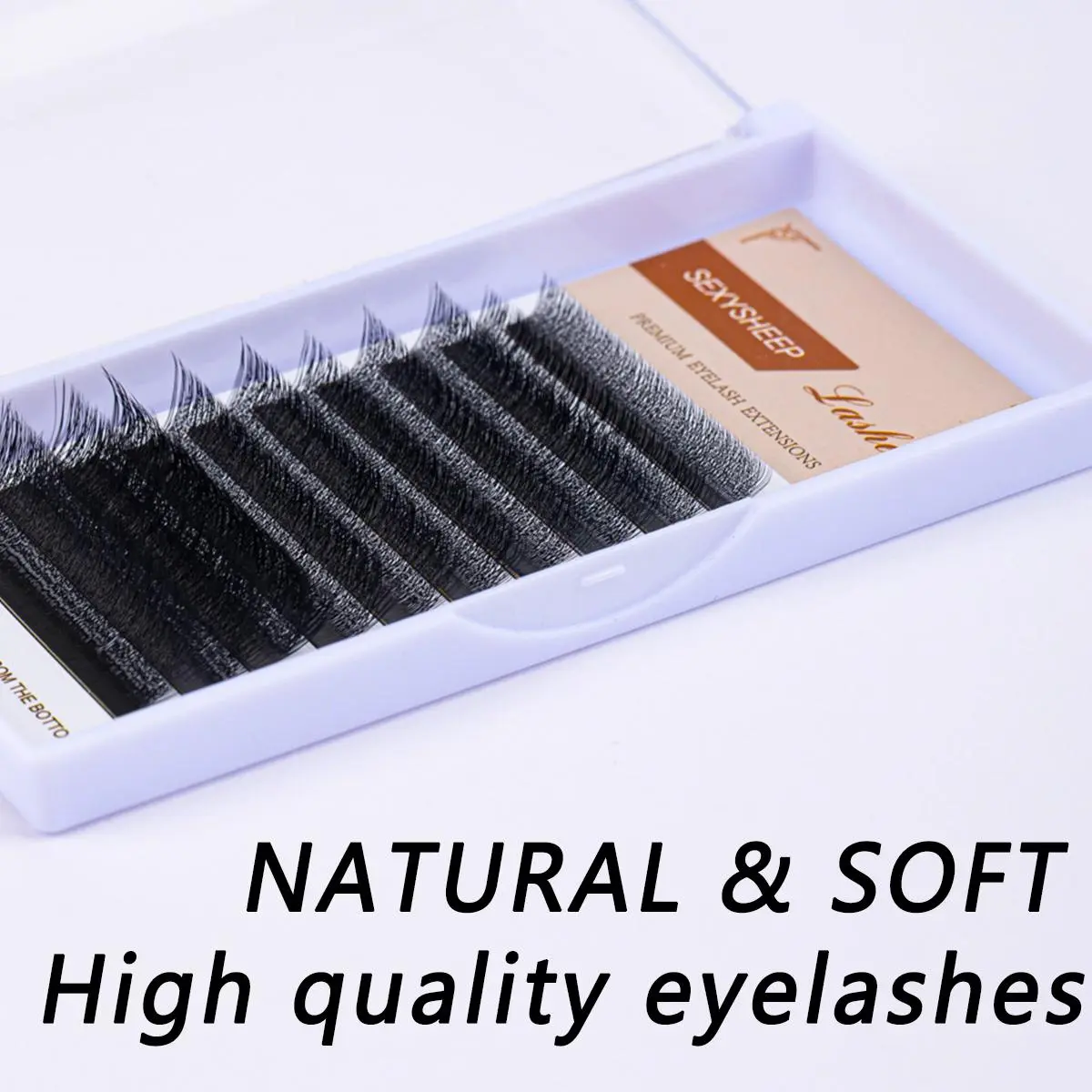 Mixed Size False Eyelashes (1 Set), Natural Look Lightweight Soft Natural Synthetic Eyelash Extensions, Self Grafting C D Curl Mixed Size False Eyelashes for Women and Girls Eye Makeup Enhancement, DIY False Eyelashes