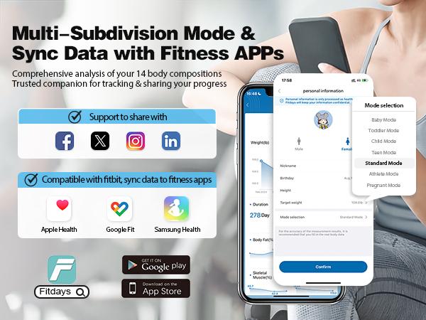 ABLEGRID Smart Bathroom Scale for Body Weight, Digital Body Fat Scale with LED Column Trend Display, BMI,Muscle Mass,Body Type, Accurate Home Weighing Scale for People with APP-Free Mode, 400lb