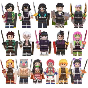 Demon Slayer Anime Merchandise Building Block Mini Figures Unlimited Train Tanjiro & Nezuko Assembly Toy for Children Collectors