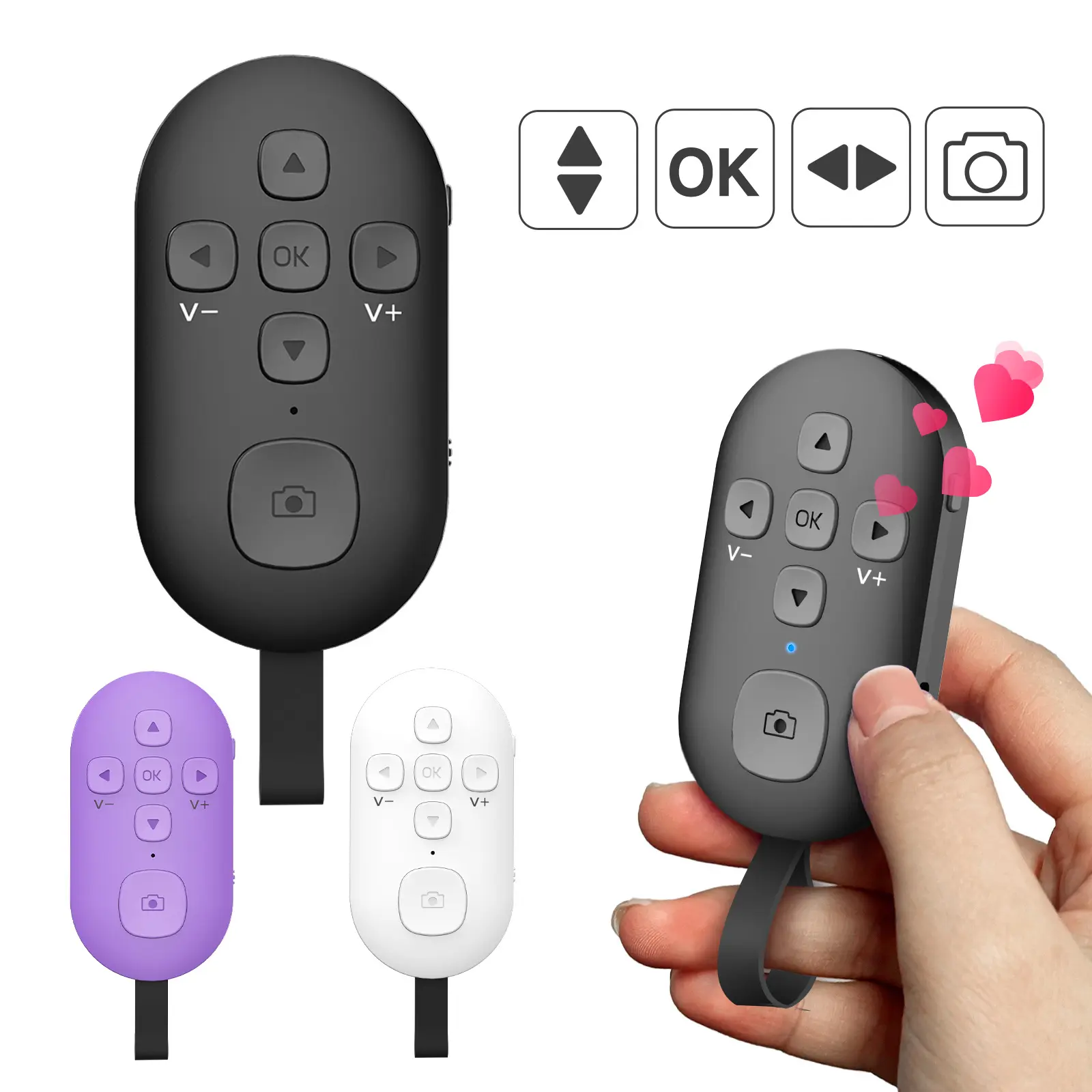 SEANCHEER C01 Wireless Remote Control - Handsfree Scrolling Remote for Phone (Android) & TikTok, Kindle App Page Turner, Camera Shutter Accessory with Bluetooth Connectivity & USB-C Charging (Cool Gadget), Accessories, Cool Gadgets
