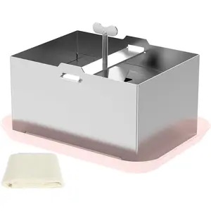 Stainless Steel Tofu Press with Presser Towel & Drip Tray - DIY Tofu Maker for Homemade Firm Tofu, Paneer & Cheese - Effortless Water Removal for Enhanced Texture & Flavor