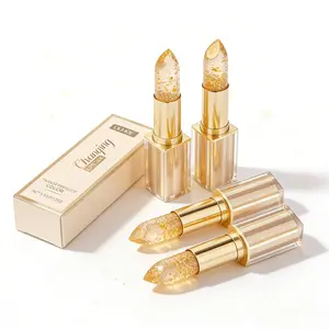 3PC Color Changing Lipstick Set - pH Reactive Moisturizing Lip Balm, Temperature Reactive Tint with Gold Crystal Glow Finish, Shiny Smooth Hydrating Gloss, Travel Size Mini Lipstick 0.12oz
