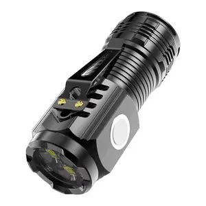 2pcHigh-Lumen Type-C Rechargeable LED Mini Flashlight 5 modes including strobe and SOS signal light Waterproof and portable Ideal for fishing, hunting, camping, hiking, emergencies, work, travel, and outdoor recreation The perfect gift for your boyfriend