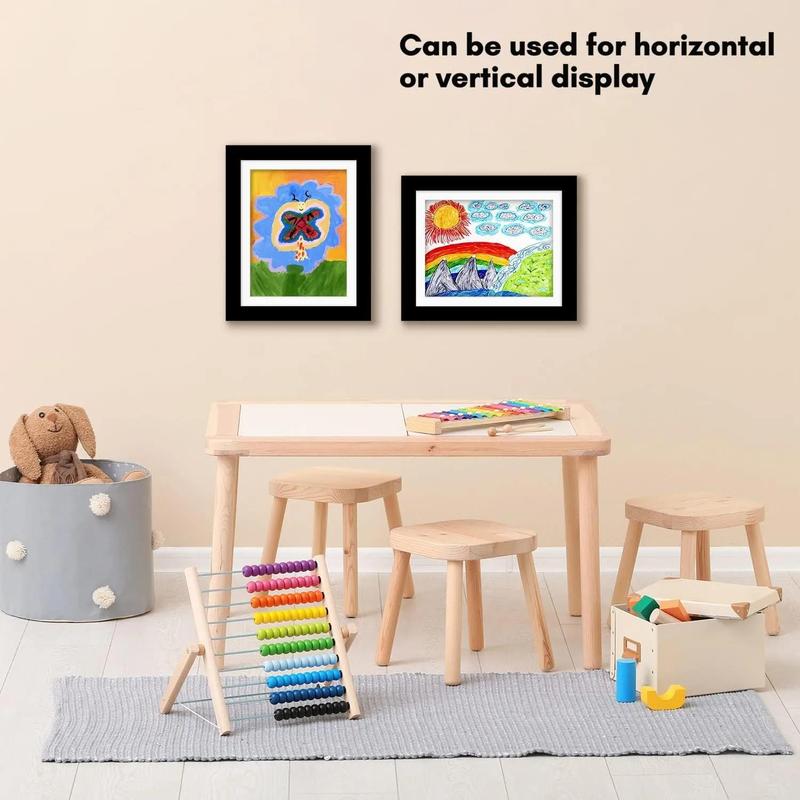 Magnetic Photo Frame, 1 Count Creative Children's Art Display Frame, Front-Opening Changeable Picture Wooden Framed, Kids Artwork Display Photo Frame, Home Decor Accessory