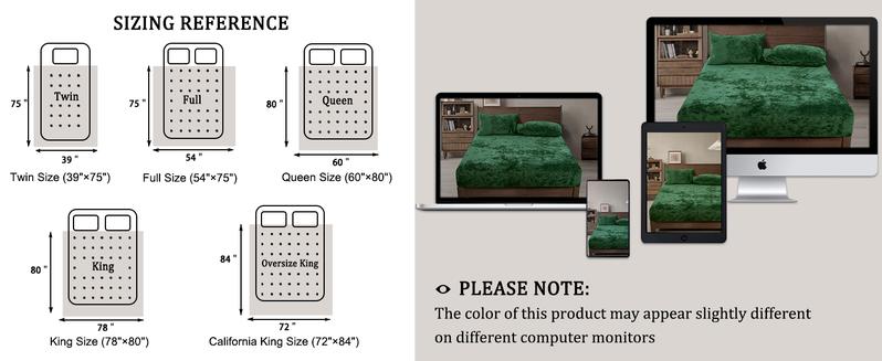PHF Truly Velvet Fitted Sheet No Pillowcases Bedding Bedroom Suitable for Fall Winter Spring Christmas Gift