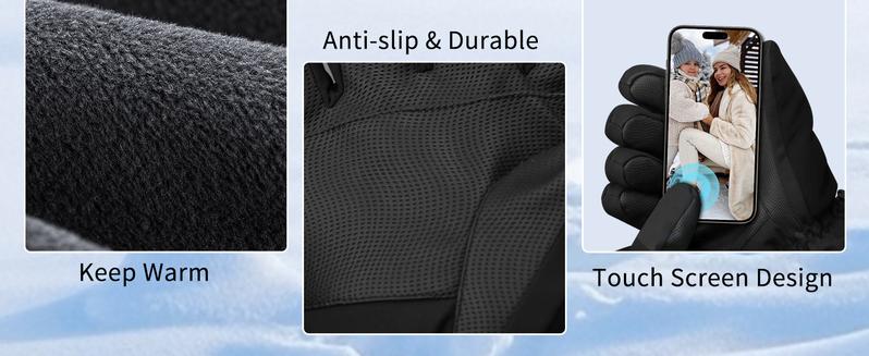 Winter Electric Heated Gloves with Light, USB Touchscreen Gloves for Men & Women - Hand Warmers with Finger Heating, 5V 7500mAh Battery for Hunting, Fishing, Skiing, Motorcycle