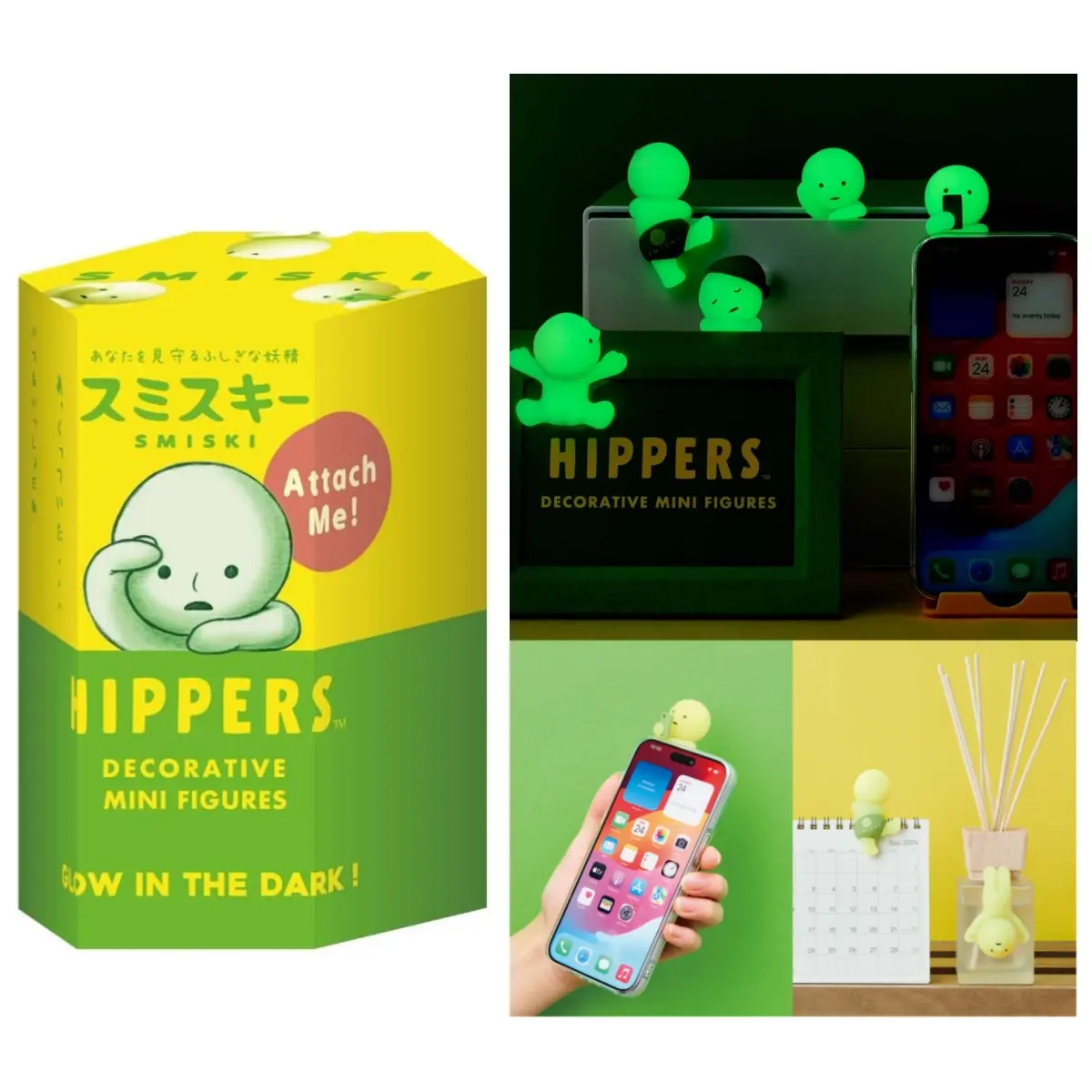 Sonny Angel Smiski Hippers - Assorted Sealed Blind Box Original Glow in The Dark Mini Figures Glow-In-The-Dark Mystery Doll Gift for Kids Birthday