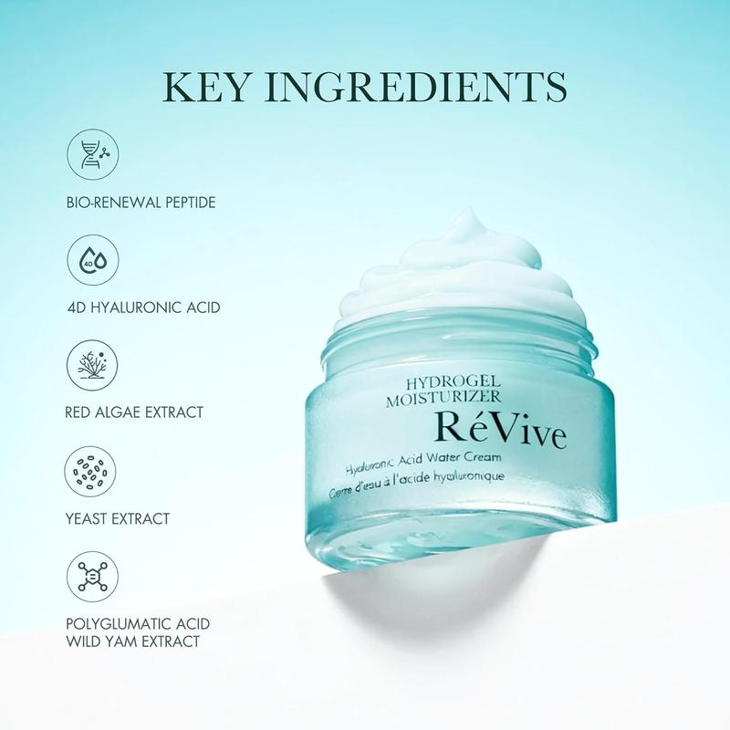 RéVive Hydrogel Moisturizer / Hyaluronic Acid Water Cream - Lightweight Daily Face Moisturizer - Anti Aging Skin Care to Help Prevent Future Signs of Aging, Improve Fine Lines & Boost Skin Radiance (50 ml/1.7 oz)