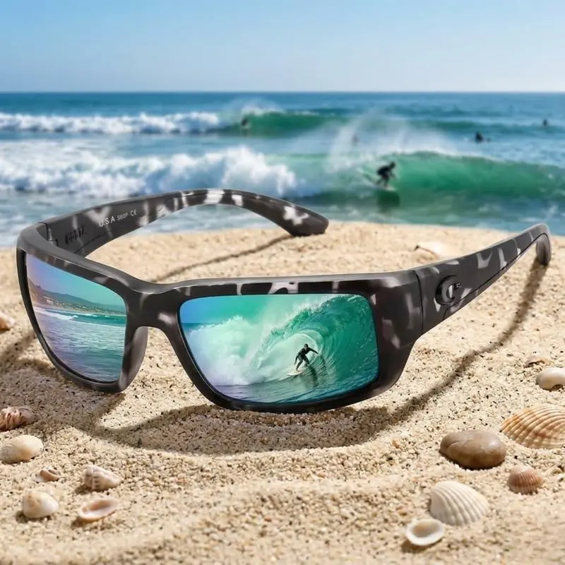 2026 Trendy Costa Del Mar Fantail Sunglasses for Men, Polarized 580G Lens, Fishing & Boating UV Protection Eyewear