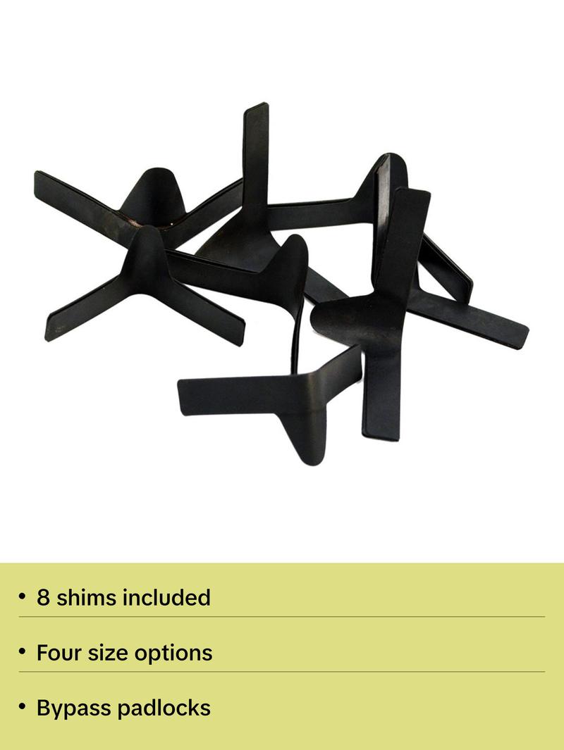 LOCK MONKEY MK230 Basic Padlock Shims in 4 Sizes (8 Pack)