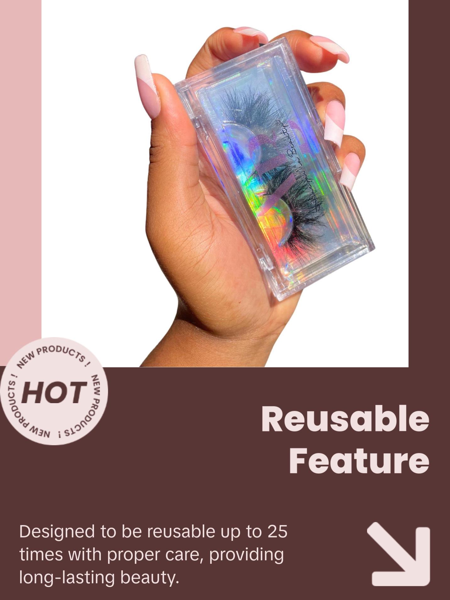 Fluff Puff - Fluffy Mink Eyelash - Soft and Plush Design - Ideal for Everyday Use Makeup Flawless