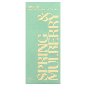 Spring & Mulberry Date-Sweetened Chocolate, Mint Leaf, 2.1 oz (60 g)