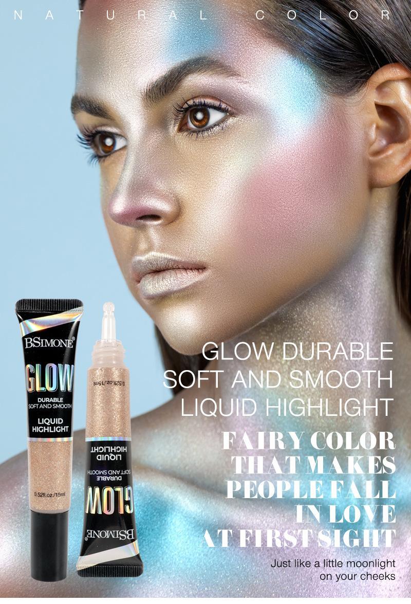 Liquid Highlighter Makeup, Natural Glow Face Body Highlighter Stick, Silky Smooth Light Liquid Luminizer, Long Lasting Highlight Face Illuminator Make up