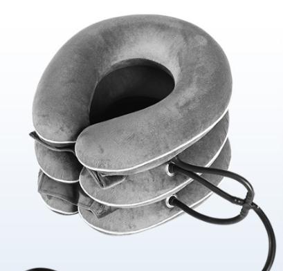 Ergonomic Inflatable Cervical Neck Traction Device - Chiropractor-Recommended for Neck Pain Relief, Herniated Discs & Tension - Adjustable Support, Lightweight & Portable for Work/Travel