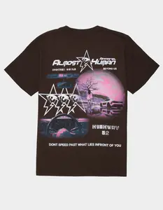ALMOST HUMAN Pink World Mens Tee