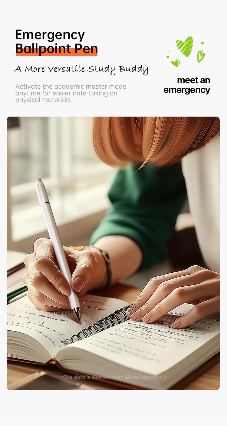 Biaze 3-in-1 Multifunctional Magnetic Stylus for iPad, Palm Repulsion, Tilt Sensitive, Active Touchscreen Pen, Compatible with Tablets and Phones