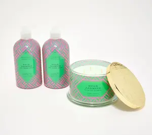 HomeWorx 18oz Candle & S/2 22oz Soaps Star Jasmine