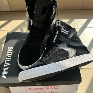 Supra Skytop 2 Men’s High Top Skateboard Shoes Crocodile Print X Suede American Streetwear