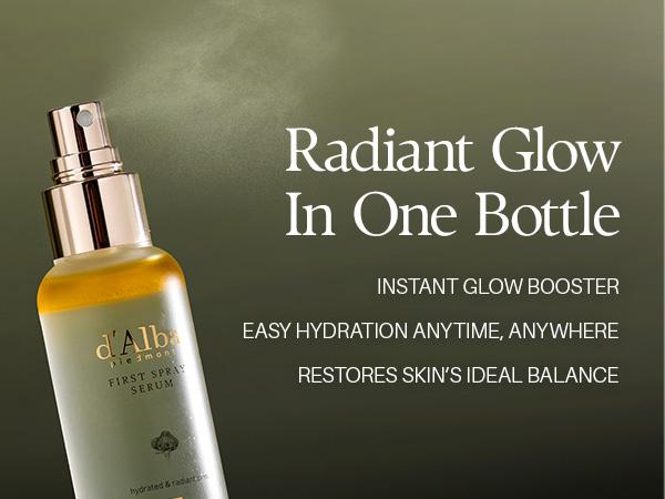 [OFFICIAL d'Alba] White Truffle Glow & Lift Routine Set l Hydrating & Long-Lasting Glow l Simplify Your Skincare with All-In-One Routine l Spray Serum (3.38 fl oz) + Serum (1.69 fl oz) + Cream (2.46 oz)