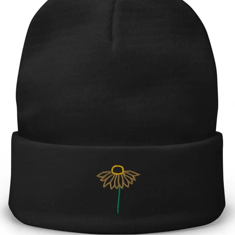 Flower cap beanie