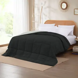 Modern Threads Reversible Down Alternative Comforter Anthracite & Silver Twin