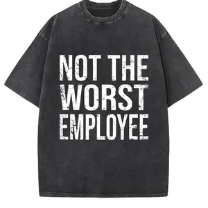 Funny Not The Worst Employee Graphic T Shirt Unisex Casual Round Neck 100 Cotton Lightweight Breathable For Everyday Wear