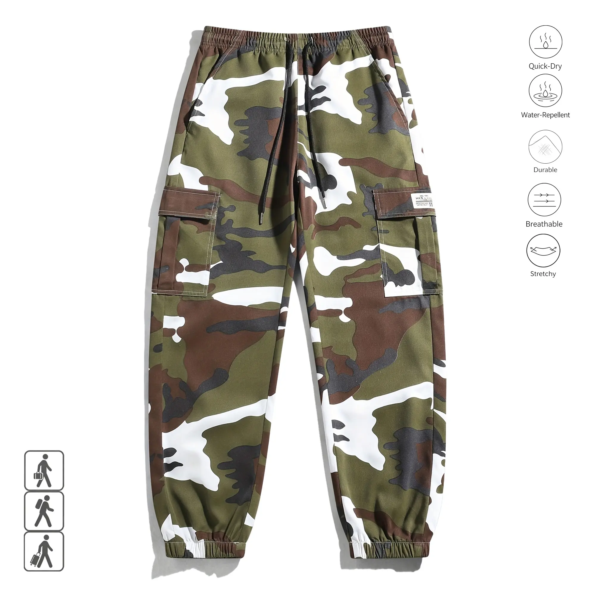 Men's Camouflage Cargo Joggers with Pockets - Stretch, Water-Repellent, Quick-Dry Tactical Pants, Breathable Durable Outdoor Bottoms, Drawstring Waist, Cuffed Leg, No-Logo, XXS-XXXL, Fast US Shipping #CamoCargoJoggers #OutdoorGear #TikTokMadeMeBuyIt