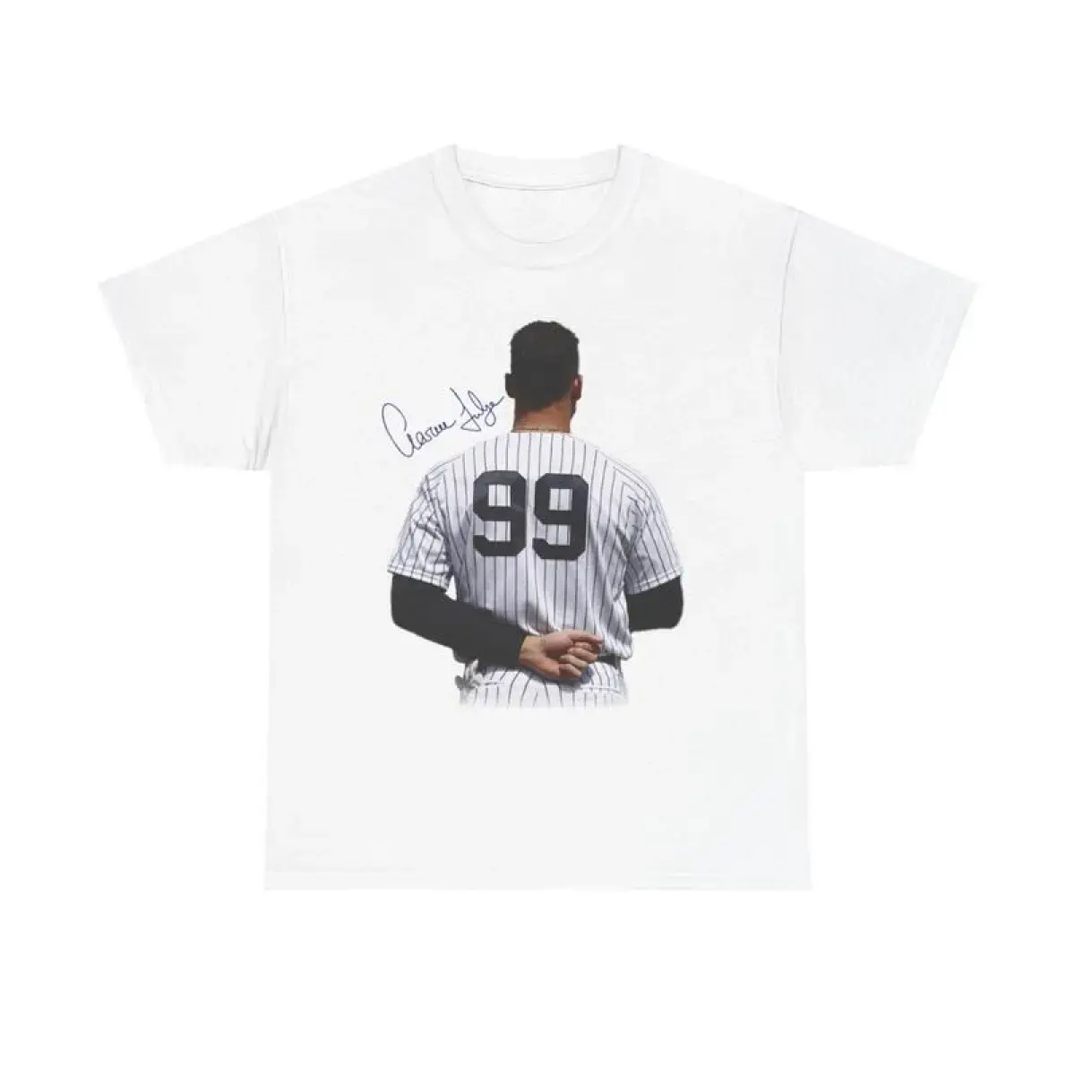 Aaron Judge Tee Unisex Aaron Judge #     99 Yankees Graphic Baseball Legend Autograph Style Tee Gender-neutral cotton T-shirt Women Men - graphic tee christian Crewneck Fabric Men's  Crew Neck T-Shirt Vintage Train Graphic Crewneck Tee Soft Classic