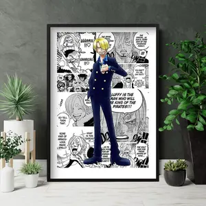 Sanji Anime Poster, Straw Hat Cook Manga Wall Art Print, Anime Panel Comic Character Room Decor, Gift For Fans
