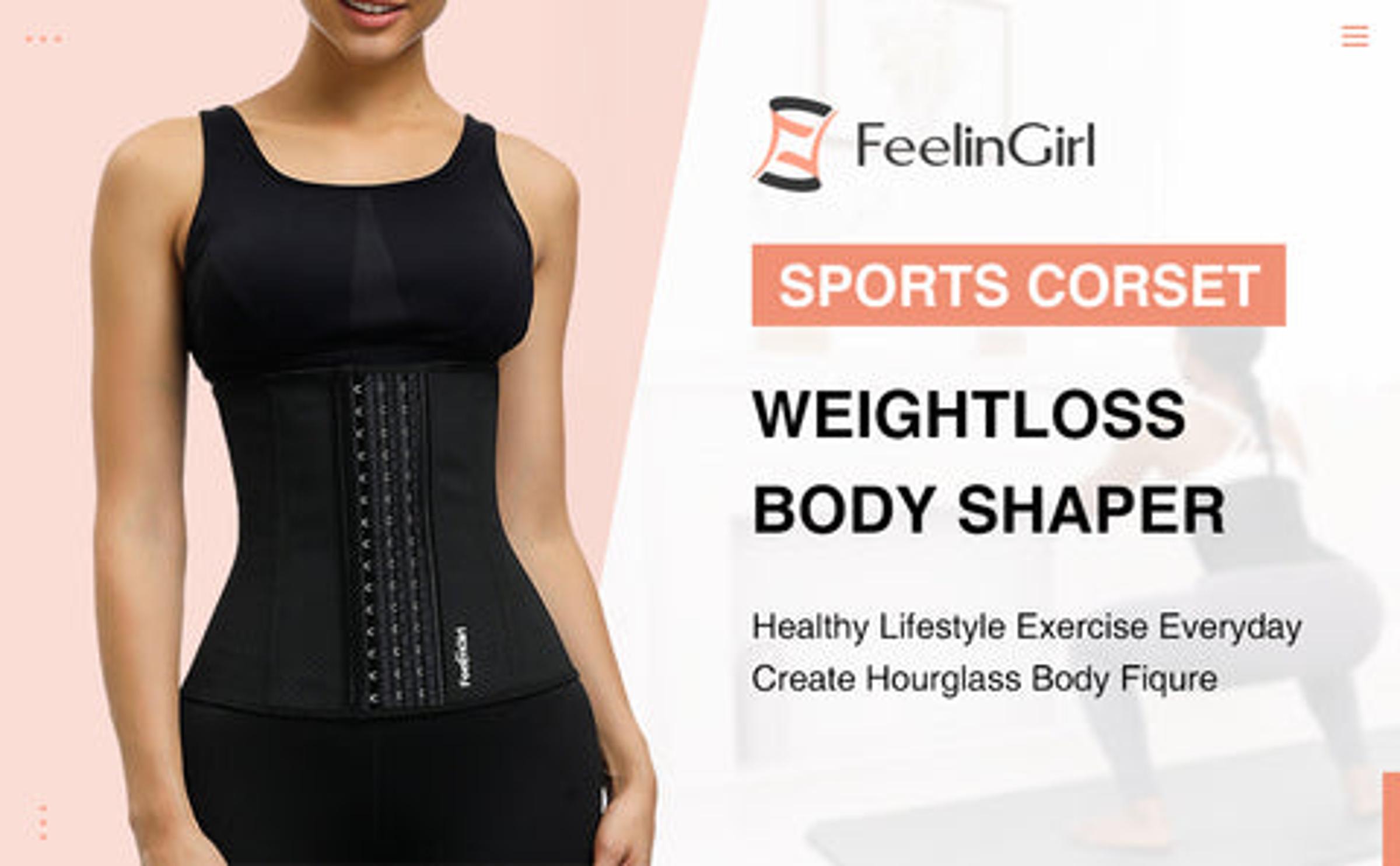 FeelinGirl Women Corset Vest Cincher Trimmer Sport Girdle for  Corset Breathable Workout Hourglass Shapewear  Comfortable Fabric matt  Womenswear