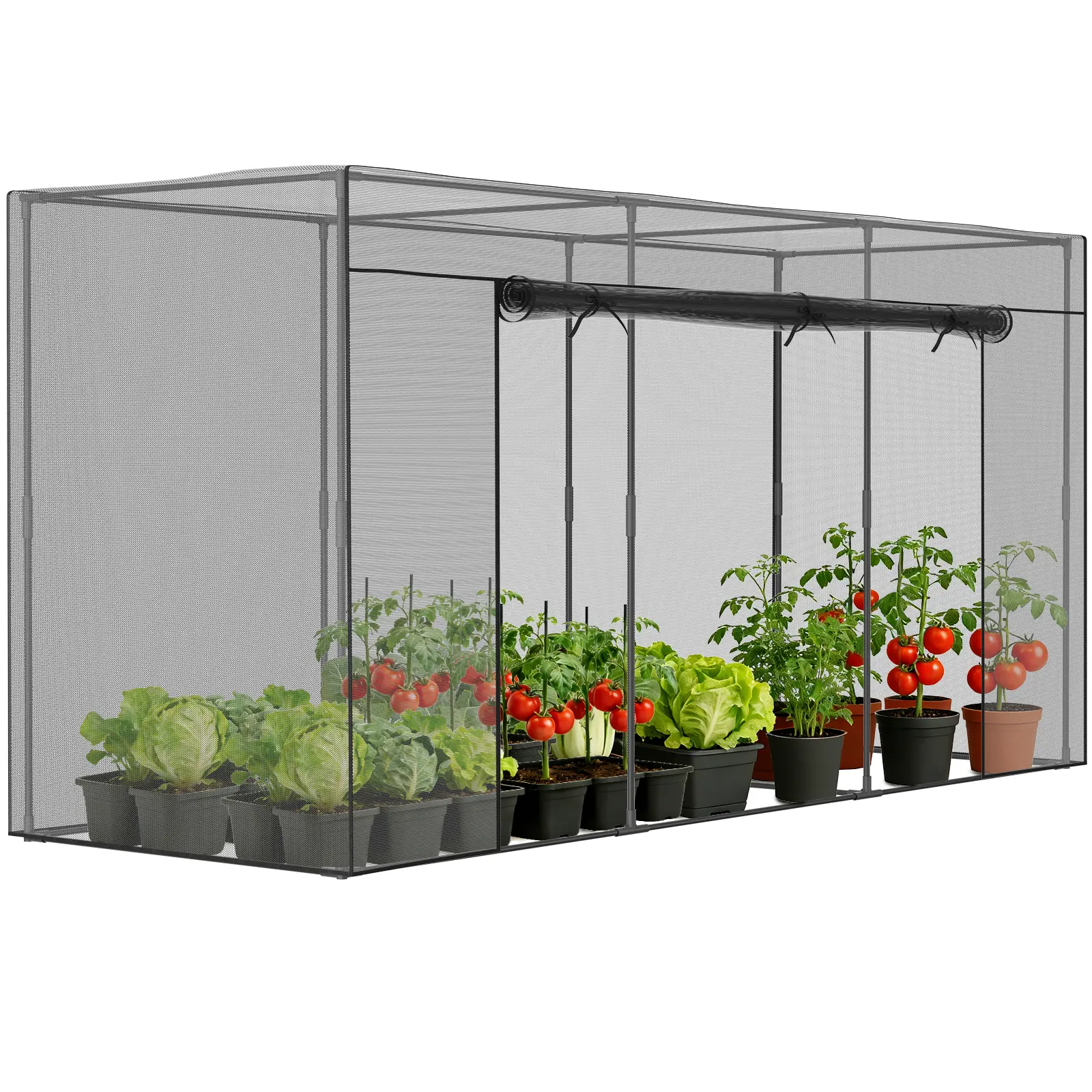 11.8 x 4 x 6 Ft (Square)-Black