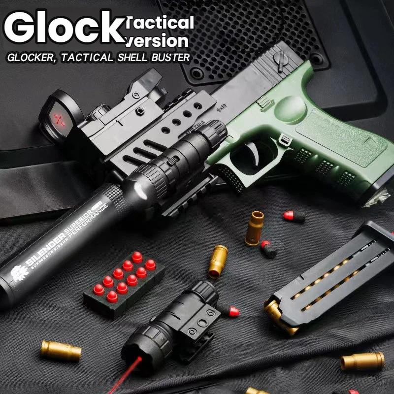 2026 Viral Glock & 1911 Shell-Ejecting Soft Bullet Toy Gun | Manual Blaster Pistol Model | Fun Collectible Hobby Toy for Kids | Safe Launch Play  Kids Collectible Hobby Toy Realistic Pistol Model | Kids Collectible Hobby Gun Toy