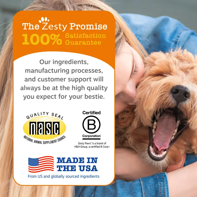 Zesty Paws Probiotic Bites for Dogs - Canine Nutritional Supplement with Six Probiotics for Gut Health & Immune Function 4