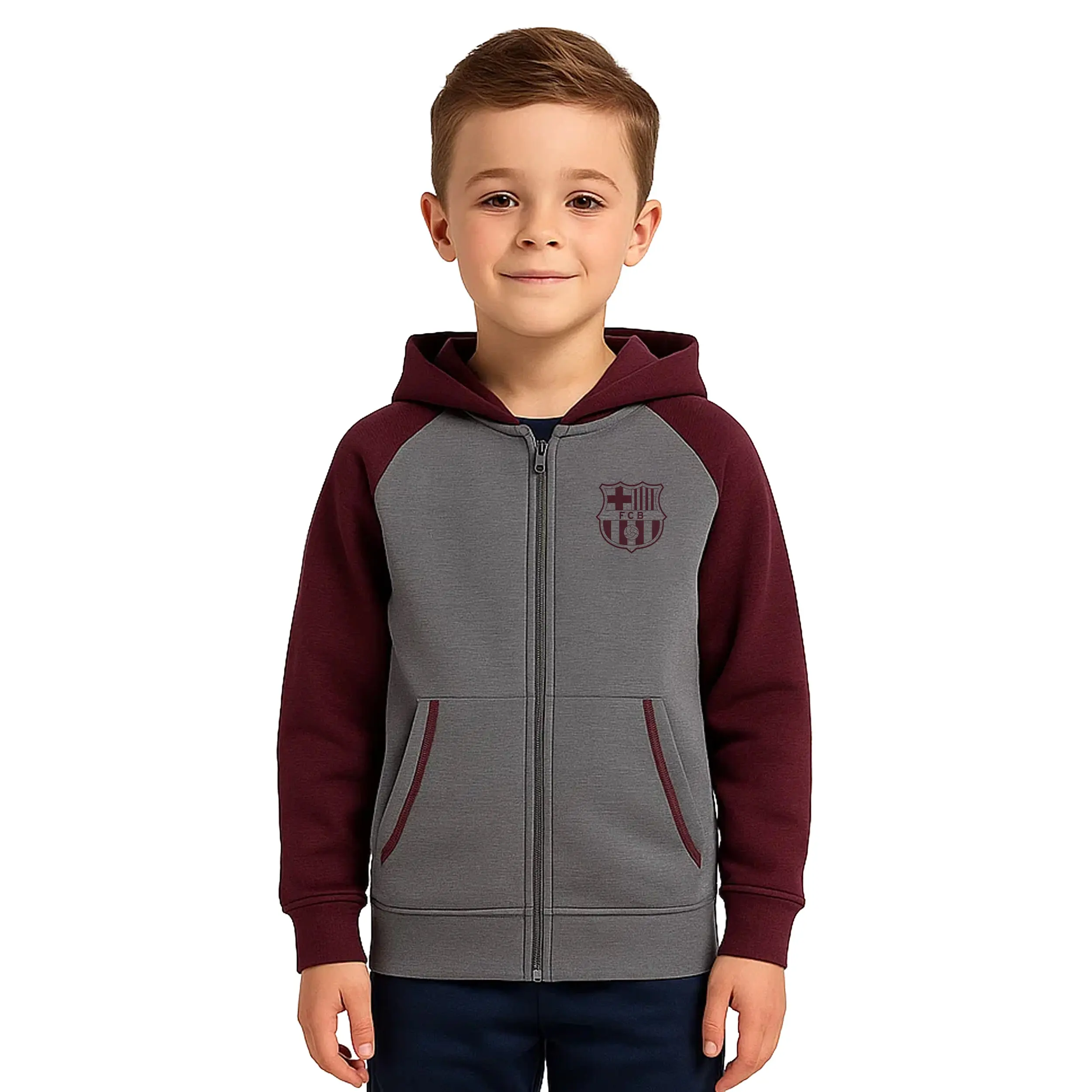 FC Barcelona Zip Up Hoodie - FCB08ZH-2