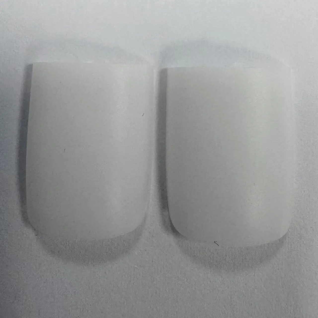 Short Sharp Square Nail Tips Pure Color Milky Whit