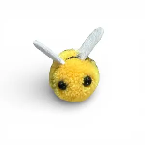 Darla Emotional Support Queen Bee Handmade Uplifting Gift for Friends Sister Mom Teacher Soft Furry Little Honey Bee Office Motivation Display