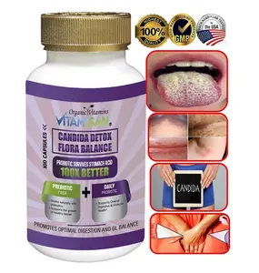 Candida Cleanse 100 Capsules with Oregano Extract, Herbs and Probiotics