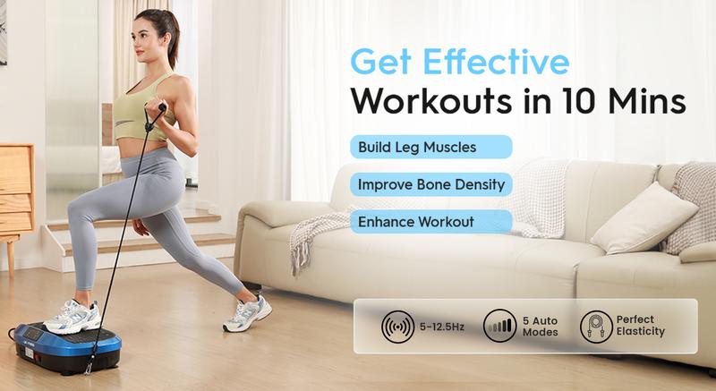 FLYBIRD Vibration Plate Exercise Machine, Lymphatic Drainage Machine, Whole Body Workout Vibration Platform w/ 2 Resistance Bands for Wellness and Fitness Vibration Plate #TikTokShopHolidayHaul #Christmasgift