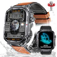 Black Silicone + Brown Leather Strap