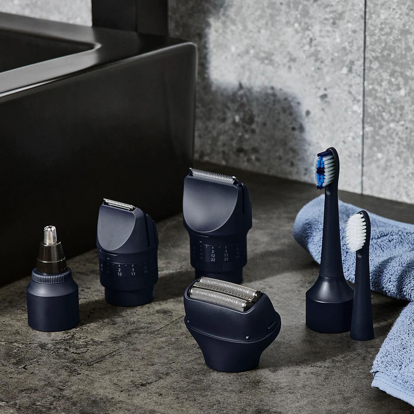 MultiShape Beard & Hair Trimmer Starter Kit with 2 Combs (1-20mm) and Adjustable Trim Length Dial, Waterproof Design