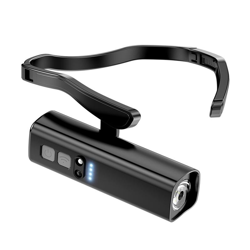 Motion-Sensor Ear Worn LED Headlamp - Lightweight High Lumen Headlight for Work, Camping & Running