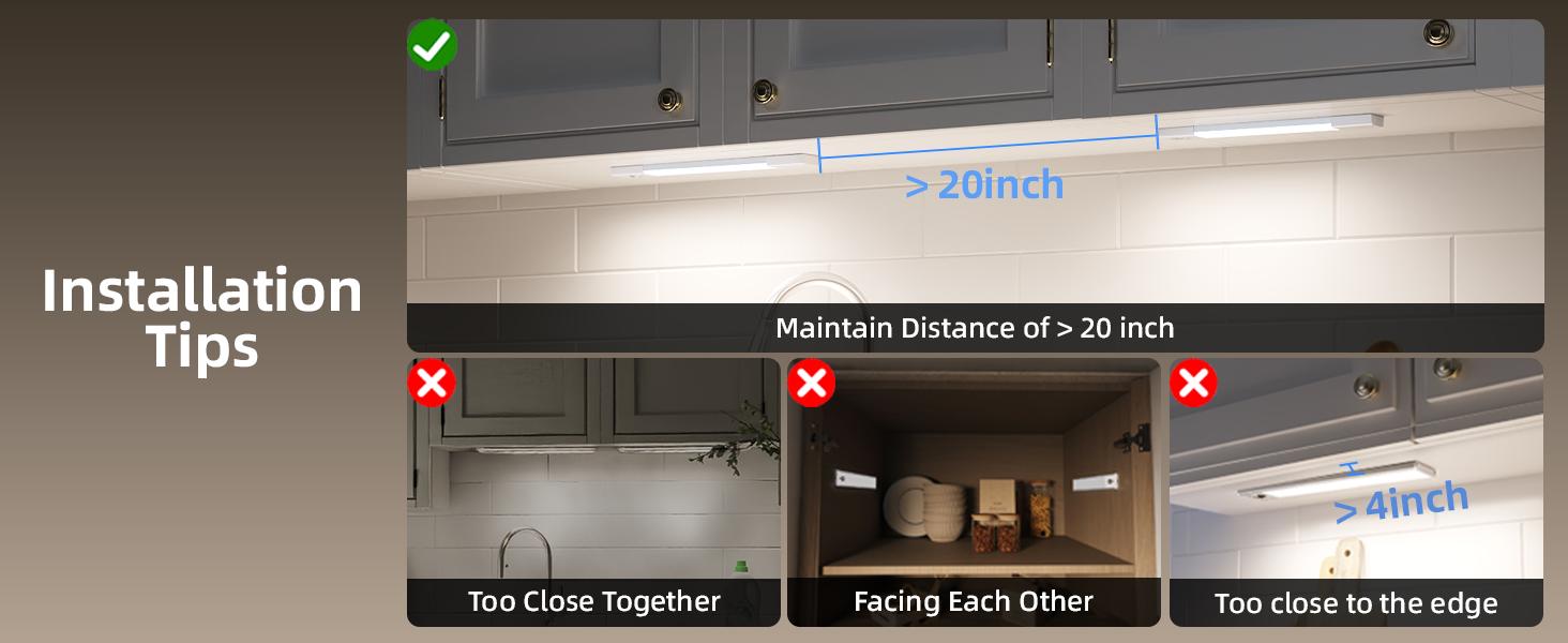 EZVALO Under Cabinet Lights, Motion Sensor Light Indoor, 2400mAh USB Rechargeable LED Closet Lights with Remote, Timer, Dimmable Magnetic Installation Lighting for Kitchen, Wardrobe, Cupboard, Pantry, Hallway, Garage, Stairs, Valentine's Day Gift