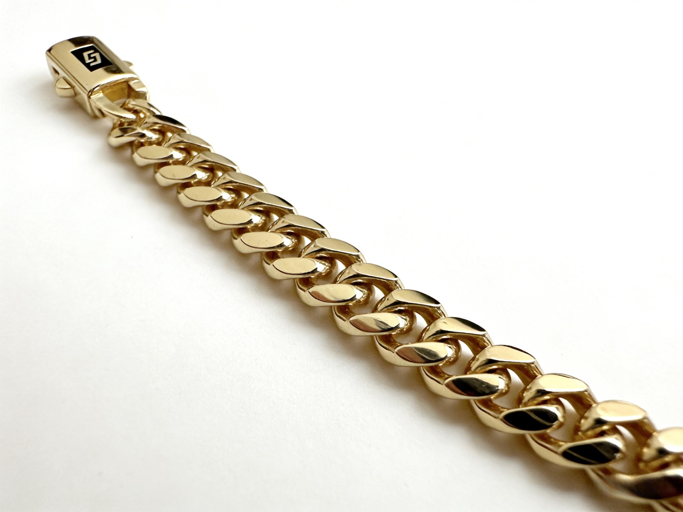 Jewelry Set 1pcs 14K Gold Vacuum Plated Stainless Steel With Copper Black "S" Ear Clasp Miami Cuban Link Chain 6-14mm Necklace Women & Men Luxury Jewelry, Daily Wear, Fashion, Gift, Chicano, Classic, Hip Hop, Simple, Sporty