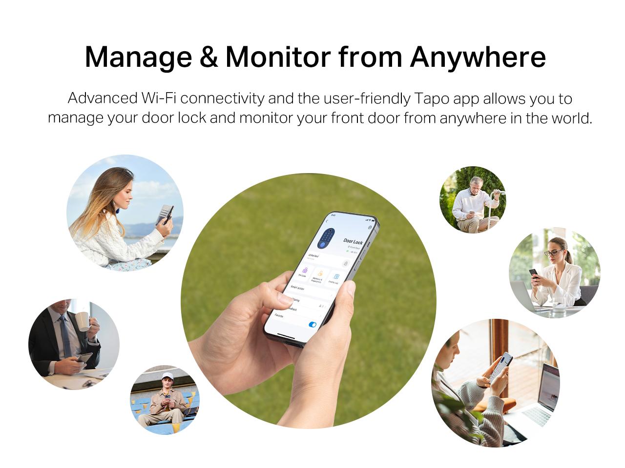 TP-Link & Tapo DL110 Smart Door Lock｜6 Ways Unlock｜1-Yr Battery｜IP65 Stormproof｜Built-in Doorbell｜Scheduled Access｜BHMA Grade 2