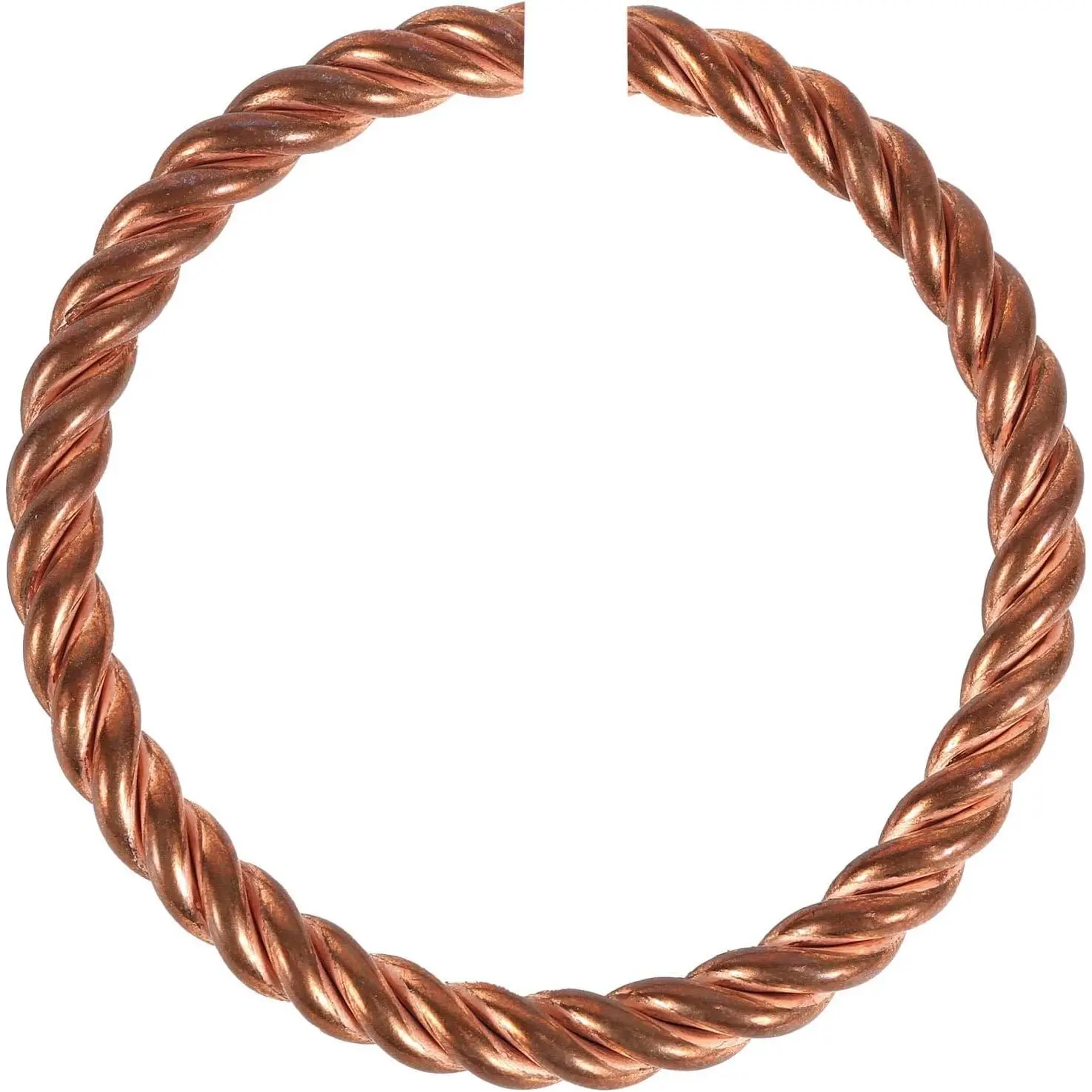 Bracelet, Adjustable Open Design Handmade Solid Copper Twisted Bangle Pure Copper Tensor Ring Bracelet Health Jewelry Gift Women Men