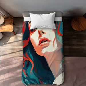MWW C1DCTXLWQJN6EO Dangerous Lips Beige Twin Size Extra Long Duvet Cover - Stylish Home Decor