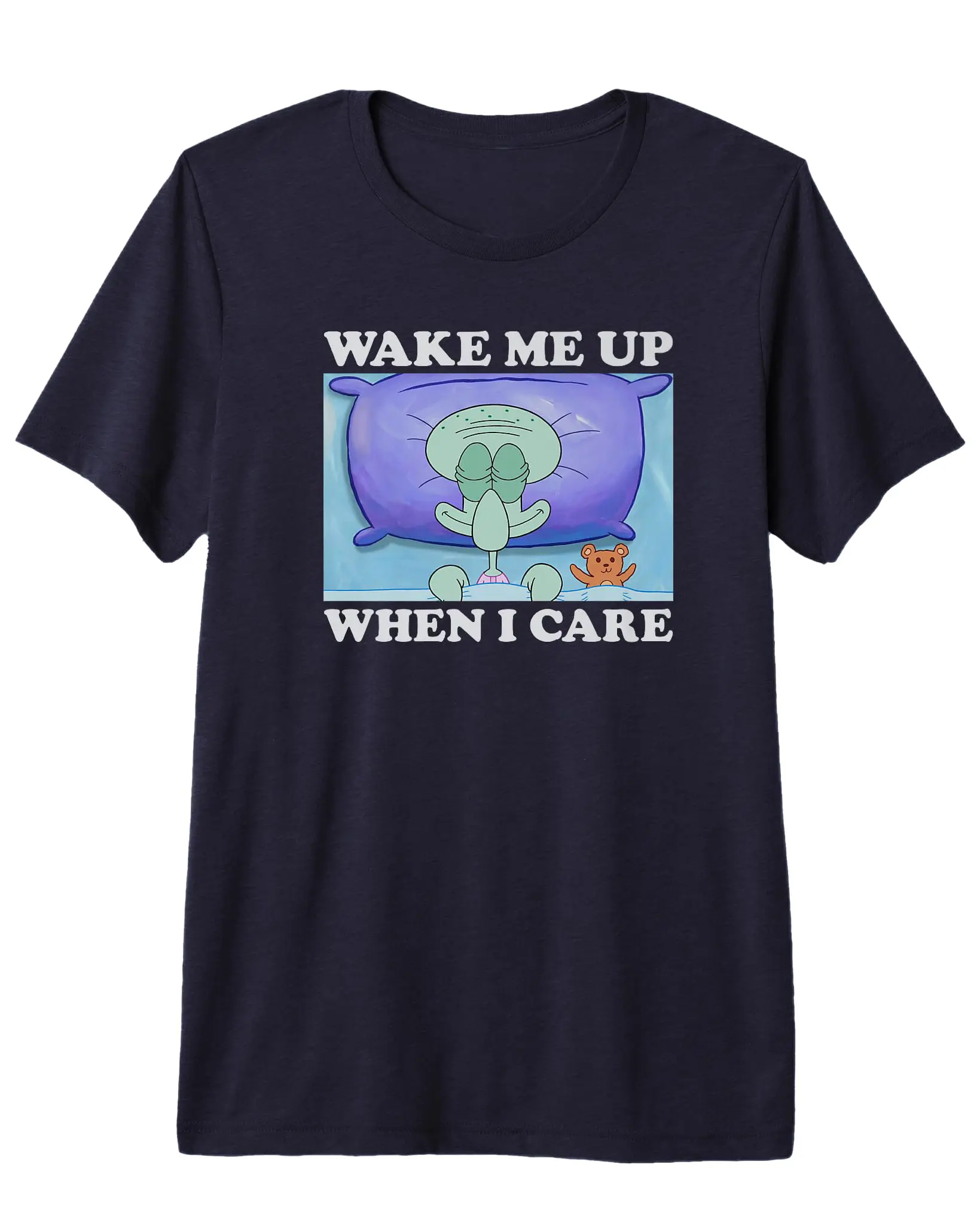 SpongeBob Squarepants T-Shirt Women's Squidward Wake Me When I Care Tee