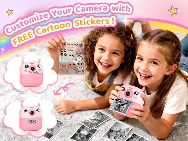 [JADENS] Instant Print Camera for Kids, Birthday Gifts for Girls Boys, HD Digital Video Cameras for Toddler,Included 32GB SD Card-Purple