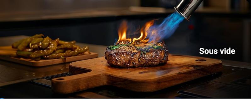 [ Valentine's Day gifts ]Saker One-Touch Max Fire Culinary Propane Cooking Blow Torch Gun with a Safety Lock, Charcoal Lighter, Flame Thrower, Kitchen Food Torch Head for Grill, Sous Vide, Outdoor BBQ (Tank Not Included)